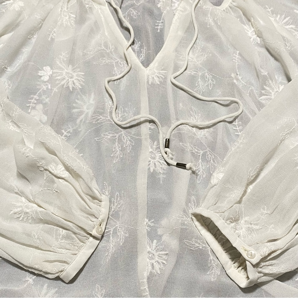MNG SUIT EMBROIDERED OVERSIZED TOP
